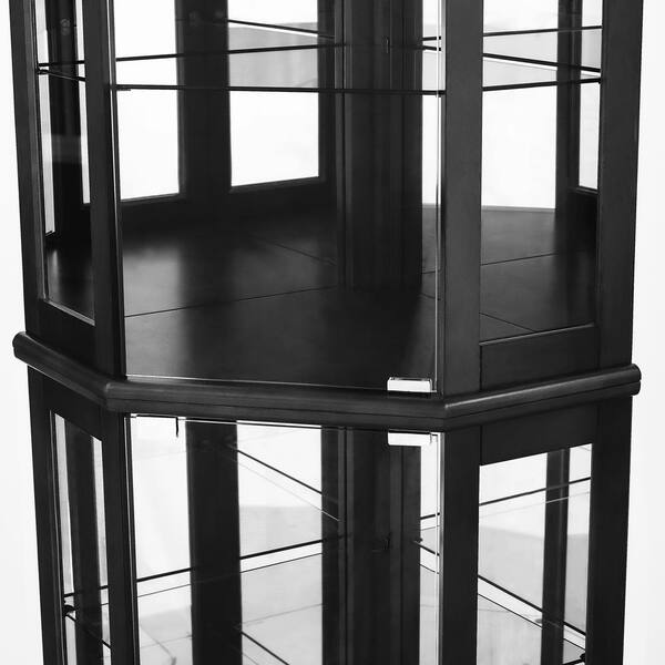 Coaster Home Furnishings White and Clear Curio Cabinet with 4 Glass Shelves  951072 - The Home Depot