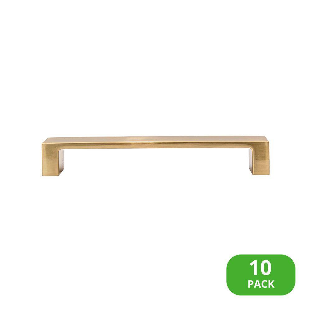 10-Pack Redmond 5-1/4 in. (133 mm) Center-to-Center Modern Satin Brass Bar Drawer Pull price history on PriceWatchPro