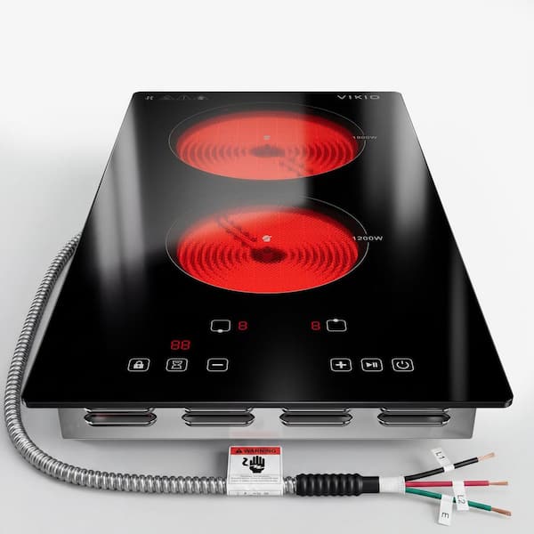 Profile 12 in. Buil-In Touch Control Induction Cooktop with 2 Burner Elements and Power Boost in Black Glass Top