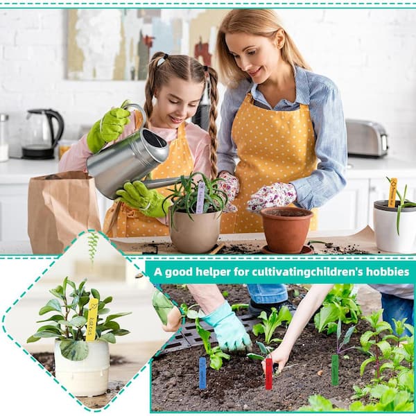 Phewnyzo 300-Pieces Multicolor PVC Plant Labels for Garden