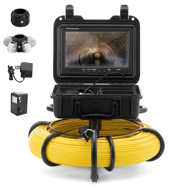 SKYSHALO Sewer Camera, 393 ft. /120 m, 9 in. Screen Pipeline Inspection Camera with DVR Function, Waterproof IP68 Camera