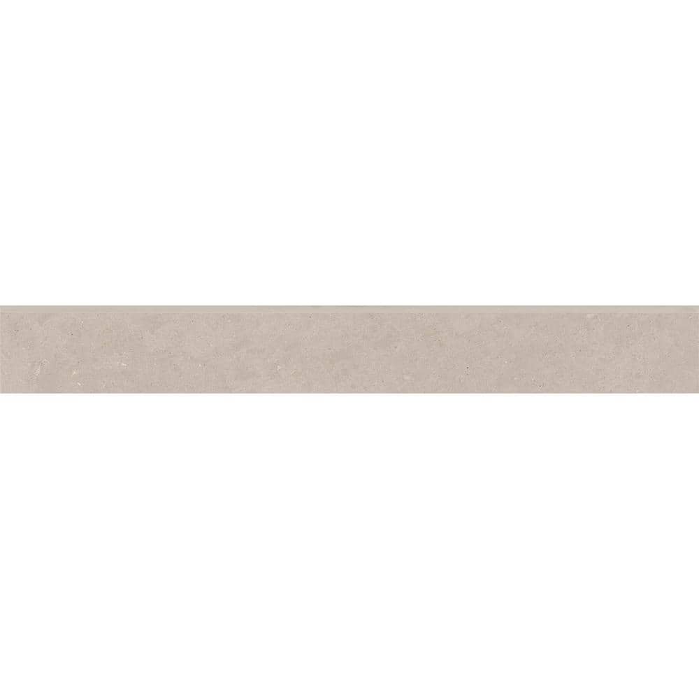 Thaddeus 3 in. x 24 in. Matte Porcelain Bullnose Trim in Creme price history on PriceWatchPro
