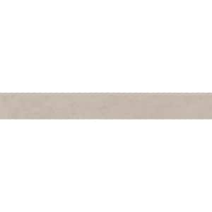 Thaddeus 3 in. x 24 in. Matte Porcelain Bullnose Trim in Creme