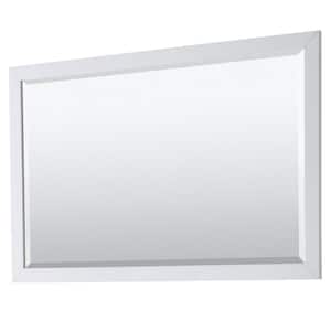 Daria 58 in. W x 36 in. H Framed Rectangular Bathroom Vanity Mirror in White