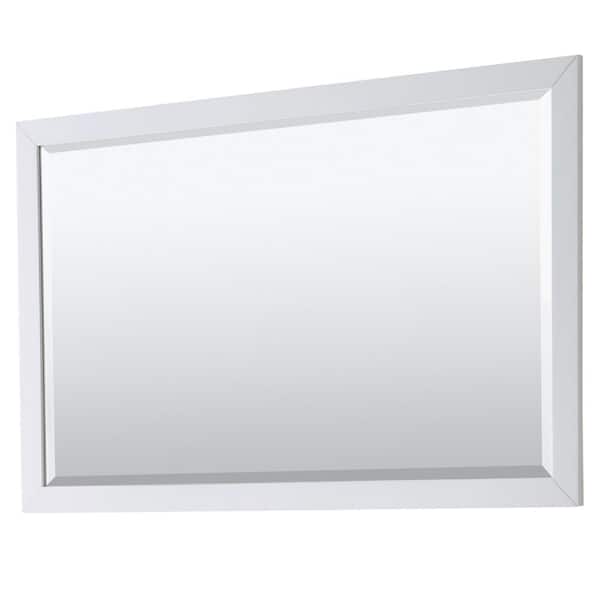 Daria 58 in. W x 36 in. H Rectangular Framed Wall Bathroom Vanity Mirror in White