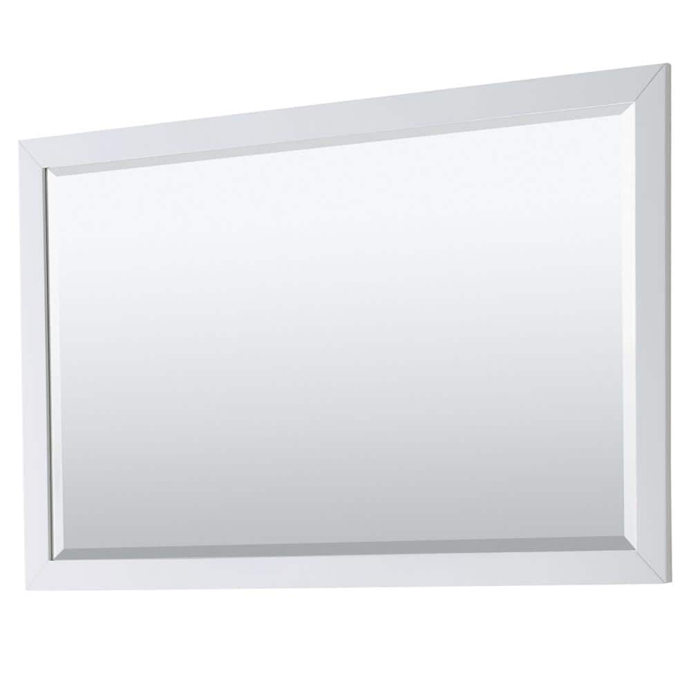 Daria White 60" Single Vanity with Light-Vein Carrara Marble and Square Sink