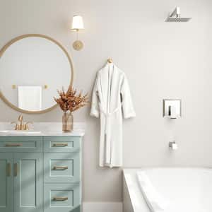 4-Piece Bath Hardware Set with 24 in. Towel Bar, Toilet Paper Holder, Robe Hook and Towel Ring in Brass
