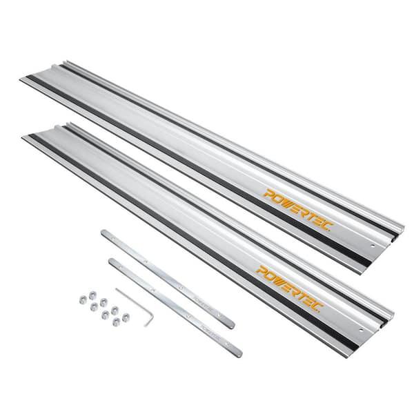110 in. Track Saw Guide Rail Joining Set for Makita or Festool Track Saws, 2 x 55 in. Guided Rails with Rail Connectors