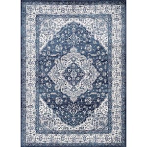 Billy Navy Blue 9 ft. x 12 ft. Area Rug