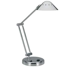 15 in. Nickel Indoor Swing Arm Lamp