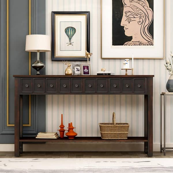 entryway console table black