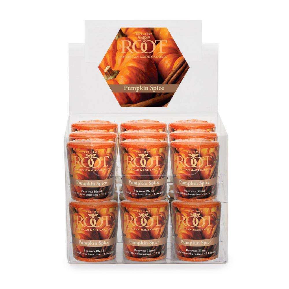 Pumpkin Spice Scented Beeswax Votive Candle Set