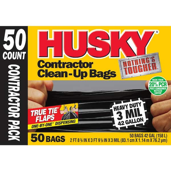 42 Gal. Heavy-Duty Contractor Clean-Up Bags with 20% PCR (50-Count)