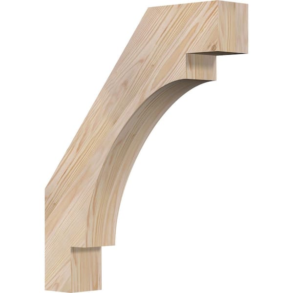 Ekena Millwork 3 1/2"W x 18"D x 22"H Merced Smooth Knee Brace, Douglas Fir