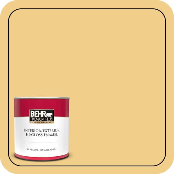 BEHR PREMIUM PLUS 1 qt. #360D-4 Warm Glow Hi-Gloss Enamel Interior/Exterior Paint & Primer
