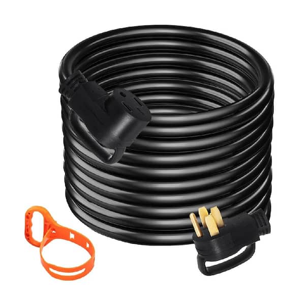36 ft. STW 40 Amp 125/250V 14-50 to 14-50 RV Generator Extension Cord Heavy Duty Power Cable with Handles, Black