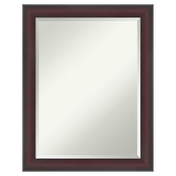Grand Cherry Narrow 21.75 in. x 27.75 in. Beveled Casual Rectangle Framed Wall Mirror