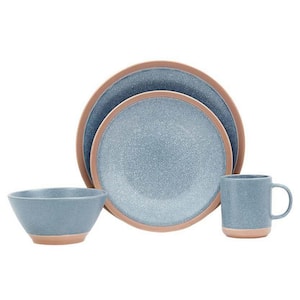 16-Piece Joshua Blue Ceramic Dinnerware Set (Service for 4 people)