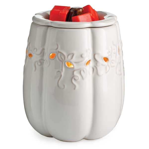 Candle Warmers Etc White Pumpkin Illumination Fragrance Warmer