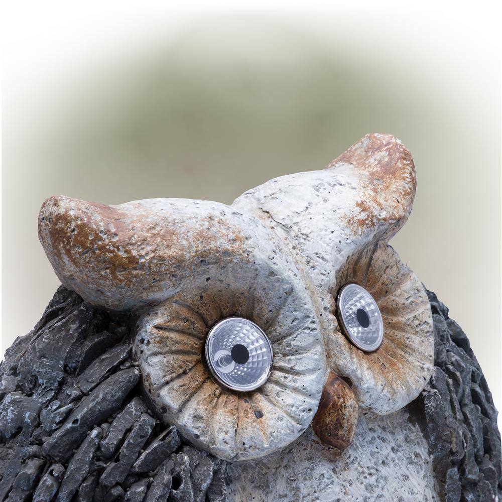 13-inch Brown Solar Powered Owl Lawn Decoration