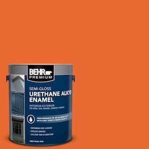 1 gal. #220B-7 Electric Orange Urethane Alkyd Semi-Gloss Enamel Interior/Exterior Paint