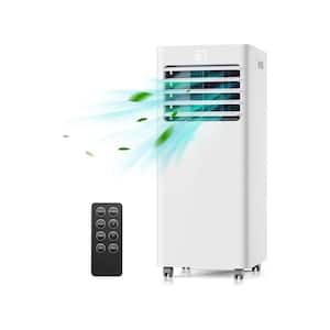 8,000 BTU 3 in 1 Portable Air Conditioner Fan Evaporative Air Cooler with 24 H Timer Remote Control in White