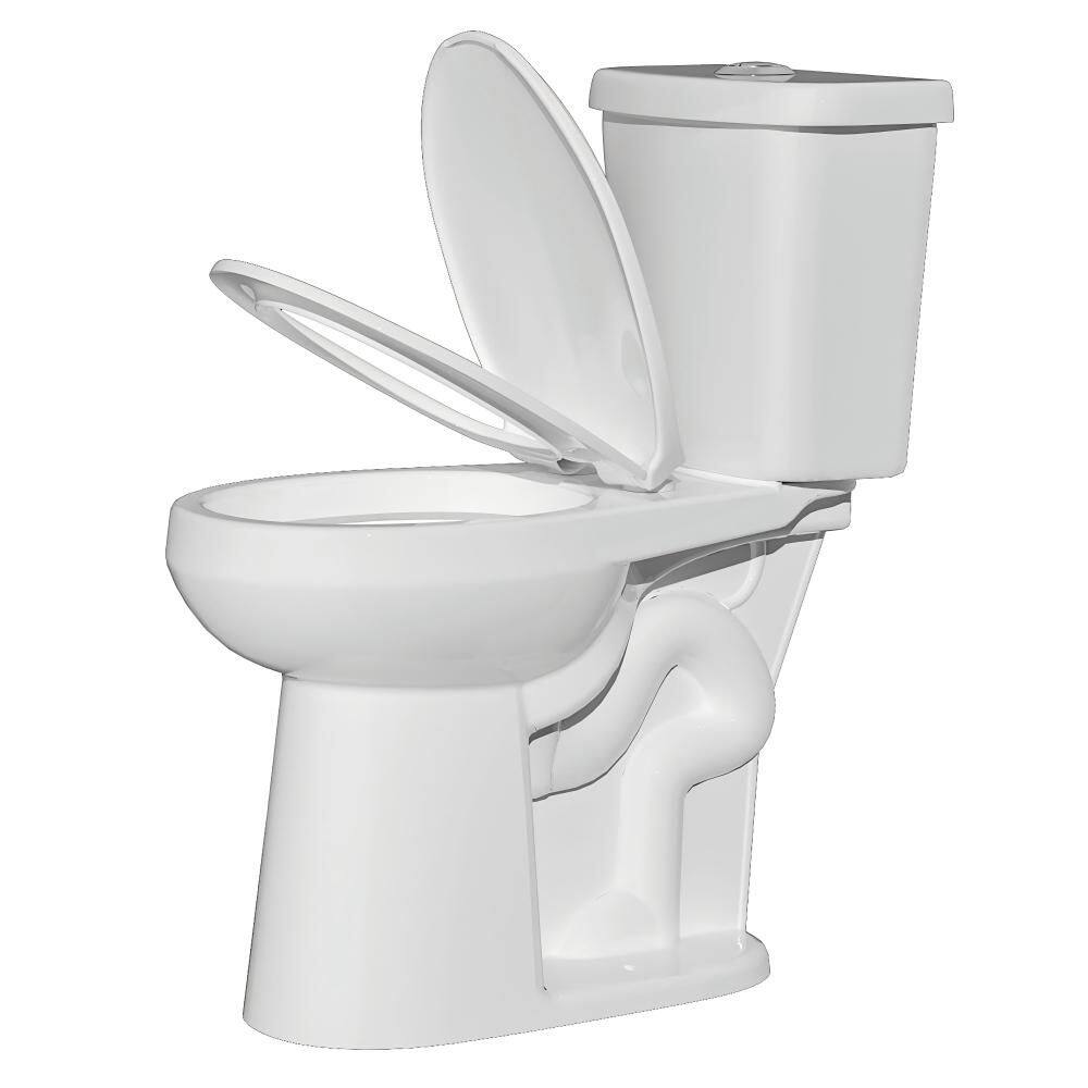 19 in. ADA Height Two-Piece Toilet 1.0/1.28 GPF Dual Flush Round Toilet in White Map Flush 1000g with Soft-Close Seat price history on PriceWatchPro