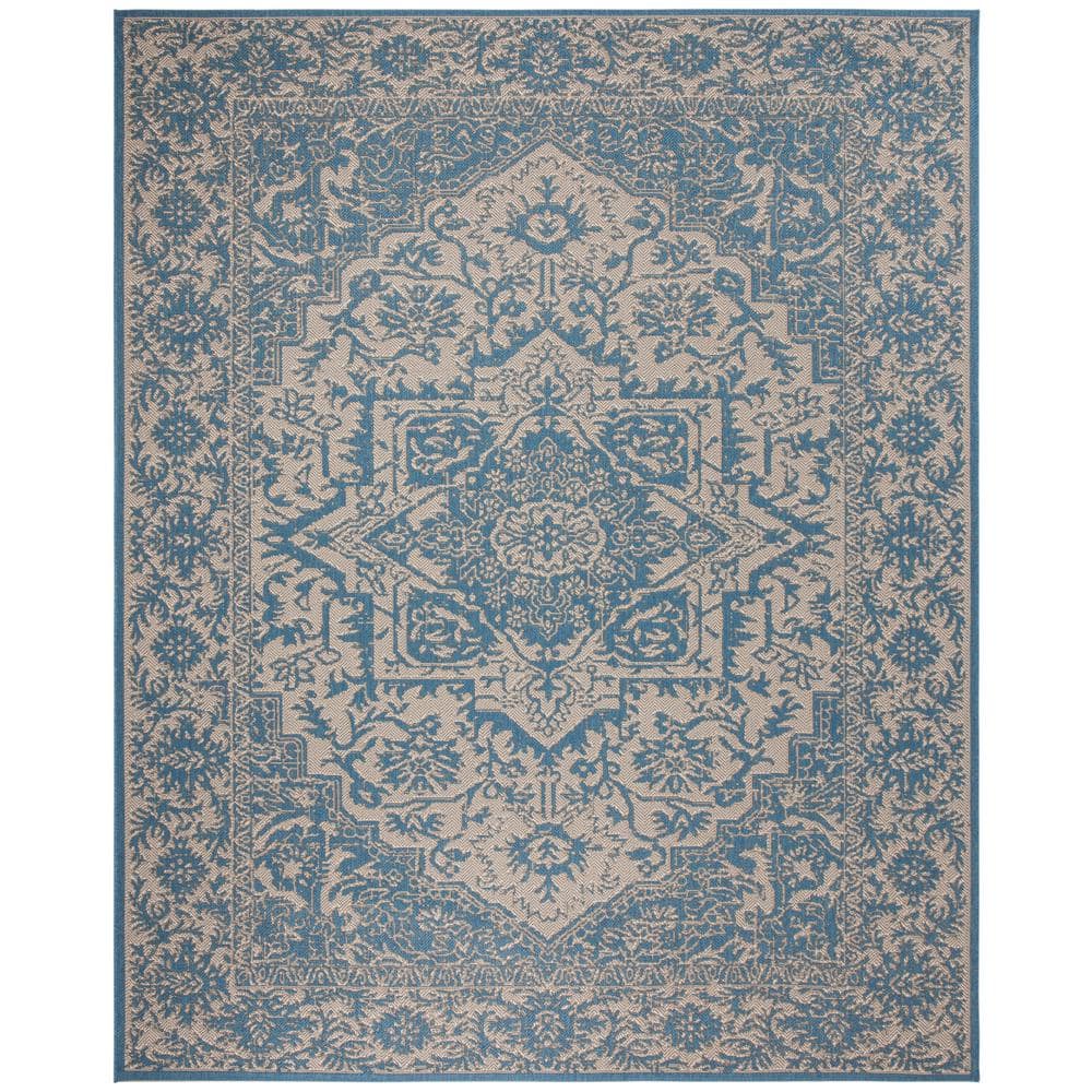 Safavieh Beach House Tressie 9 X 12 (ft) Cream/Beige Indoor/Outdoor  Floral/Botanical Bohemian/Eclectic Area Rug in the Rugs department at