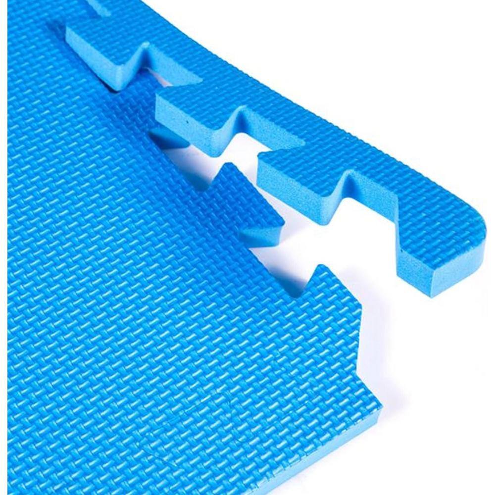 Rainbow Interlocking Foam Kids Play Mat, 24 Tiles