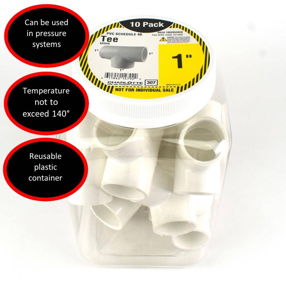 1 in. PVC S x S x S Tee Pro Pack (10-Pack) price history on PriceWatchPro