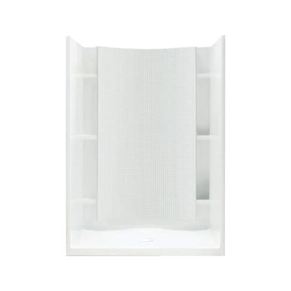 STERLING Accord 36 in. x 42 in. x 77 in. Shower Wall and Base Kit with Center Drain in White
