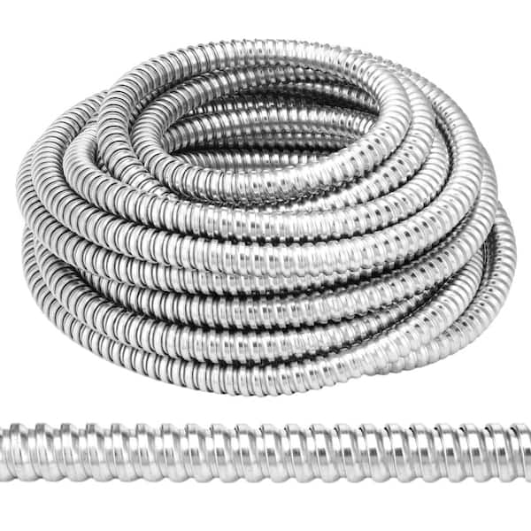 1 in. x 50 ft. Galvanized Steel Reduced Wall Flexible Metal Conduit for Outdoor Electrical Wiring