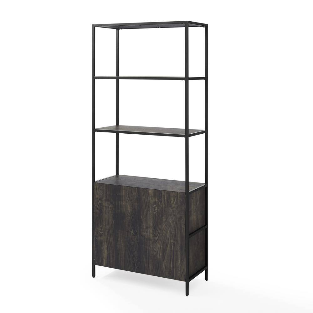 Jacobsen Brown Ash Adjustable Large Etagere Bookcase