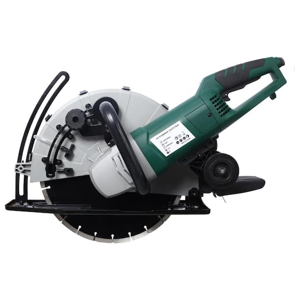 Tidoin 2600 W 14 in. Blade Portable Wet/Dry Electric Corded Circular Concrete Saw Power Angle Cutter with Blade