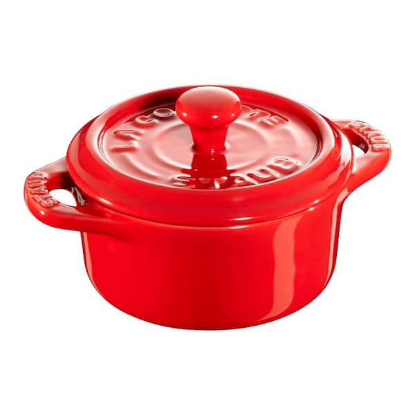 staub Ceramic 3 Pieces Mini Round Cocotte Set - Cherry 1015093