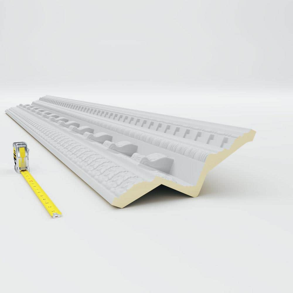 Primed White Polyurethane Granada Crown Moulding Sample