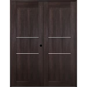 Vona 07 2H 64 in. x 80 in. Left Hand Active Veralinga Oak Wood Composite Double Prehung Interior Door