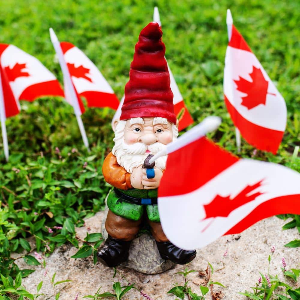 Fishing Frank Garden Gnome Statue with Red Hat