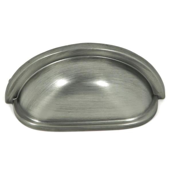 Stone Mill Hardware 3 in. Center-to-Center Weathered Nickel Cup Cabinet Pull (10-Pack)