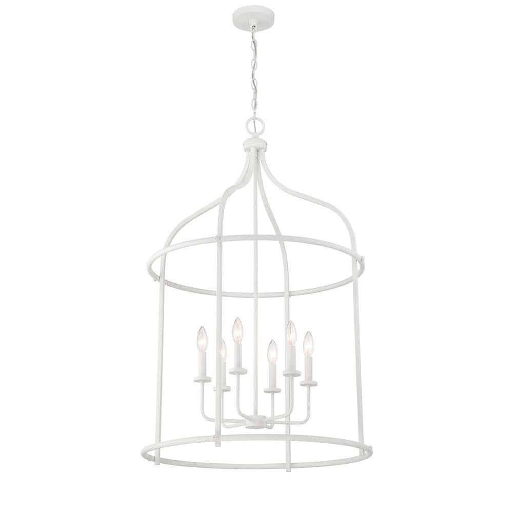 Brookstone Bisque White 6-Light Metal Pendant