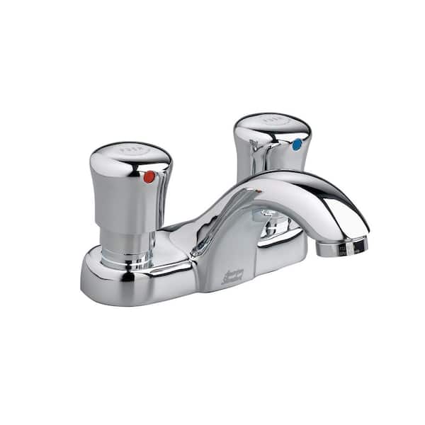 American Standard Metering Single Hole 2-Handle Low-Arc Bathroom Faucet in Polished Chrome