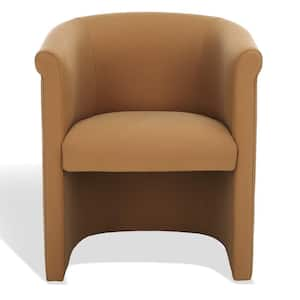 Selina Brown 18.5 in. Leather Dining Chair