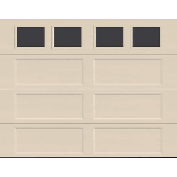 Clopay Bridgeport Steel Extended Panel 9ft. x 7ft. Insulated 6.3 R-Value Almond Garage Door with plain windows
