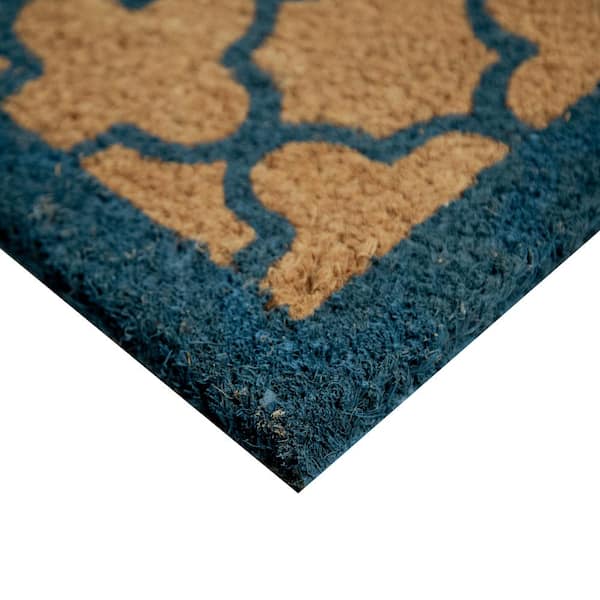 JML Miracle Mat Magic Carpet Door Welcome Entry Mat for Home Kitchen Rug  (Regular) Blue 35 x 20