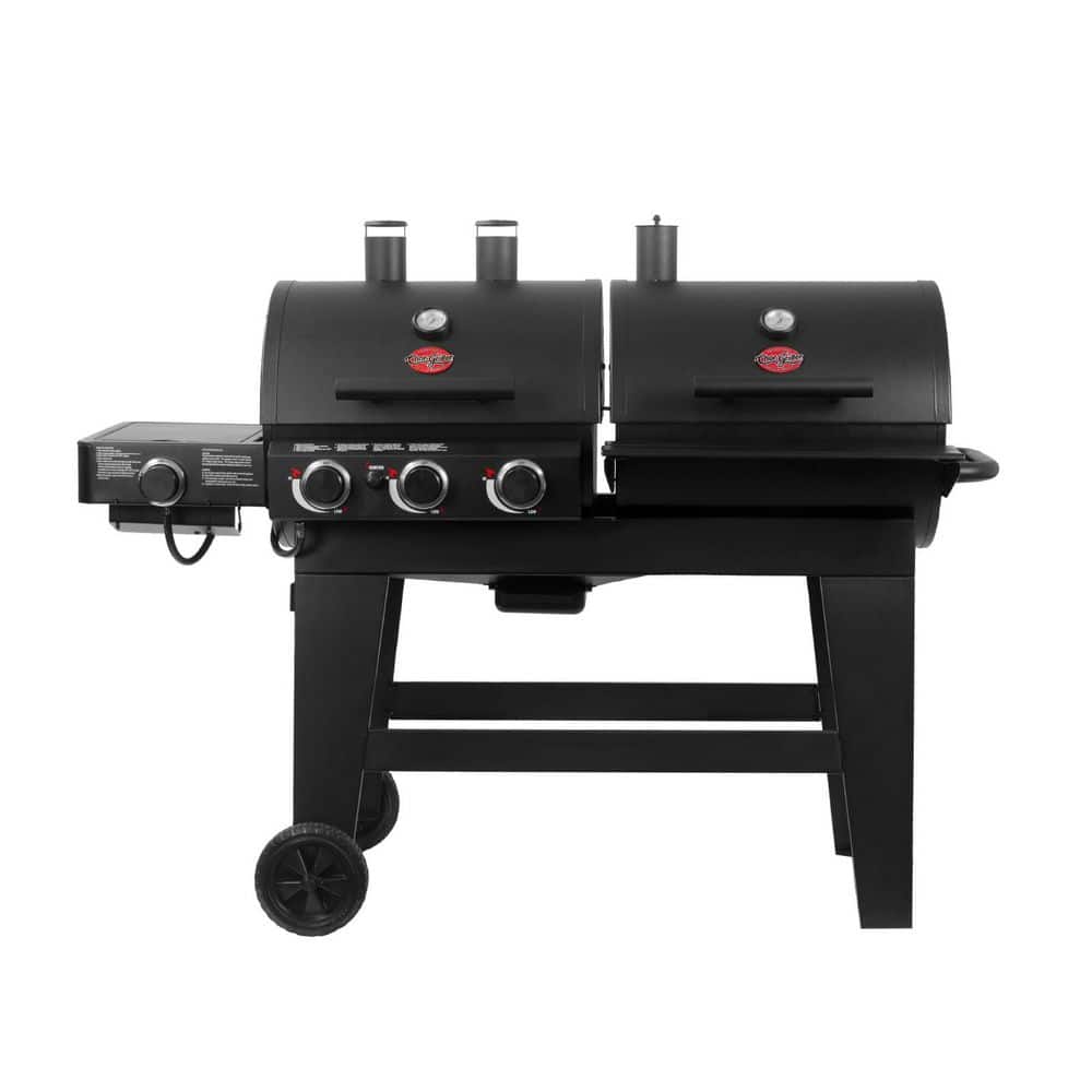 Char-Griller Double Play 1,260 3-Burner Gas and Charcoal