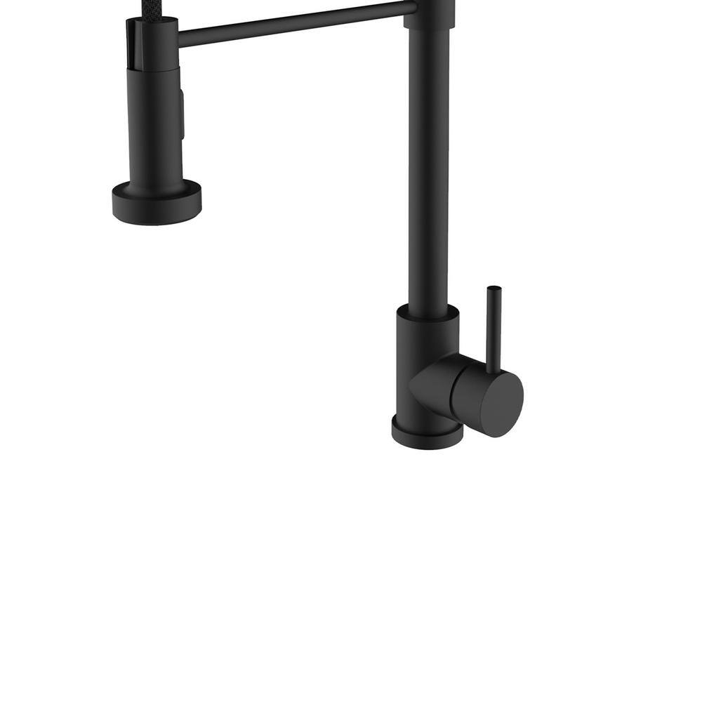 Black Stainless Steel Pull-Out Spray Kitchen Faucet