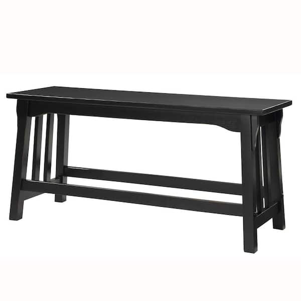 Unbranded Antique Black 37.5 in. W Mission Bench