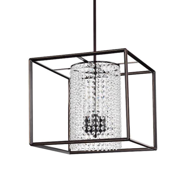 Warehouse of Tiffany Lorette 3-light Oil Rubbed Bronze Crystal Chandelier