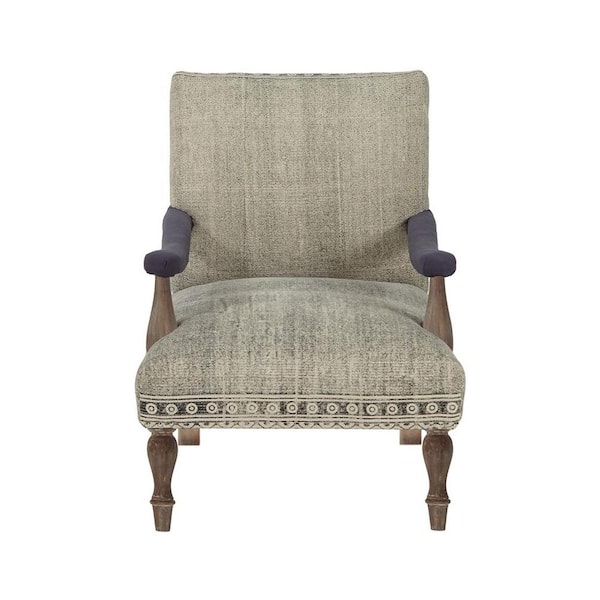 Home Decorators Collection Loki Washed Grey Kilim Arm Chair