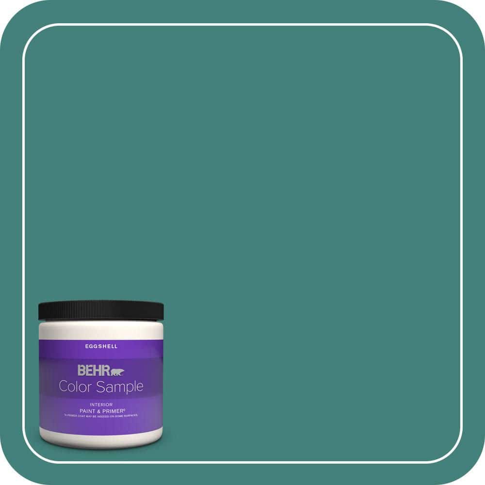 8 oz. #M450-6 Bubble Turquoise Eggshell Enamel Interior Paint & Primer Color Sample price history on PriceWatchPro